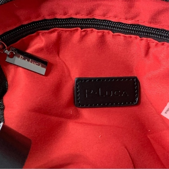 P. Luca tote coral red leopard and black geometric bendable‎ purse. - Picture 4 of 12